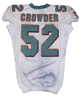 2009 Channing Crowder Game Used Miami Dolphins Road Jersey (Sports Investors Authentication)